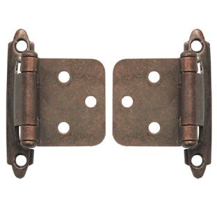 BISAGRA DE PRESION COBRE (PLANA) PARA GABINETE CON TORNILLOS